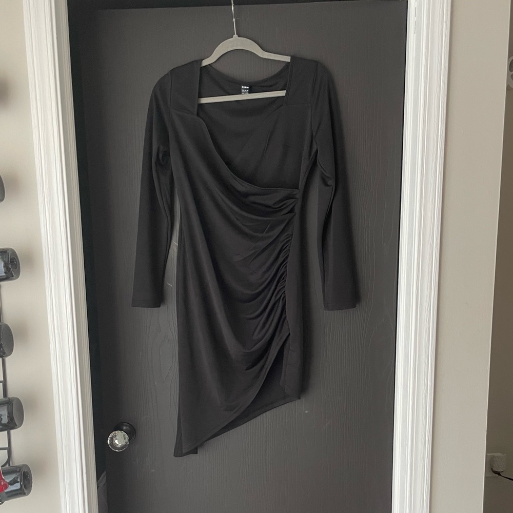 Black tight fitting dress